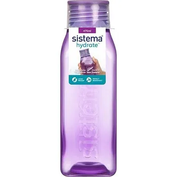 Láhev Sistema Hranatá láhev se šroubovacím víčkem Hydrate Square 475 ml