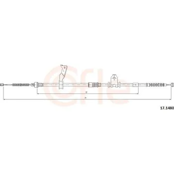 Brzdový systém Tažné lanko, parkovací brzda COFLE 92.17.1480