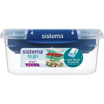 Dóza na potraviny Sistema Dělený vodotěsný box na jídlo To Go STAX 1 l