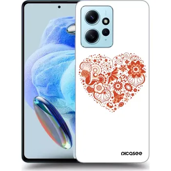 Pouzdro na mobilní telefon Picasee silikonový průhledný obal pro Xiaomi Redmi Note 12 4G - Velké srdce
