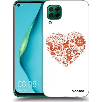 Pouzdro na mobilní telefon Picasee silikonový průhledný obal pro Huawei P40 Lite - Velké srdce
