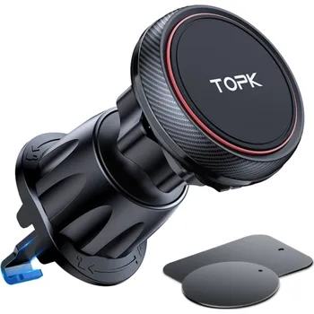 Magnetický držák na mobilní telefon do auta 360° otočný Kloub Montáž do ventilace Vozidlový držák Kompatibilní s většinou telefonů