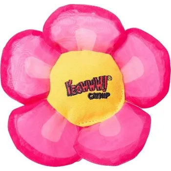 Hračka pro kočku Hračka pro kočky YEOWWW! kopretina plněná bio šantou růžová 13cm