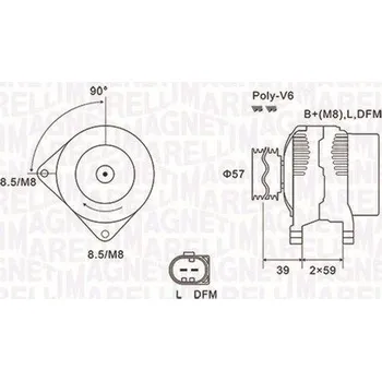Alternátor Generátor MAGNETI MARELLI 063732002010