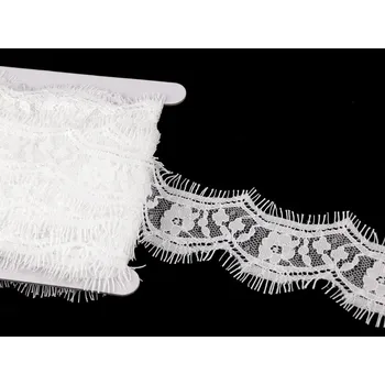 Krajka Francouzská měkká prádlová krajka šíře 65 mm, barva 1 Off White