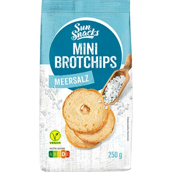 Sun Snacks Mini chlebové lupínky mořská sůl 250g