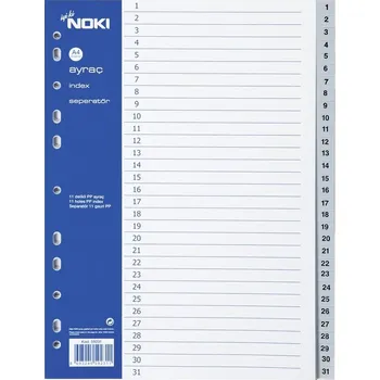 Rozdělovník PP A4, 1-31