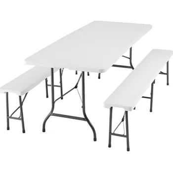 Zahradní sestava TENTino Plastový pivní set skládací - 180 cm (šířka stolu 76 cm)