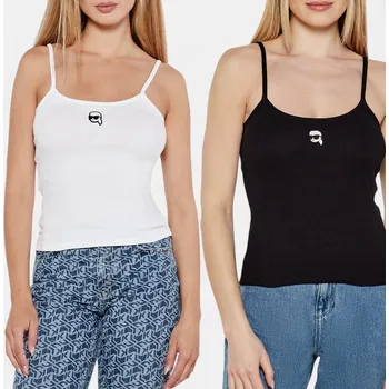 Dámské tričko Dámské černé a bílé tílko Karl Lagerfeld - Set - Velikost S, Barva Multicolor 56244 A2W17070