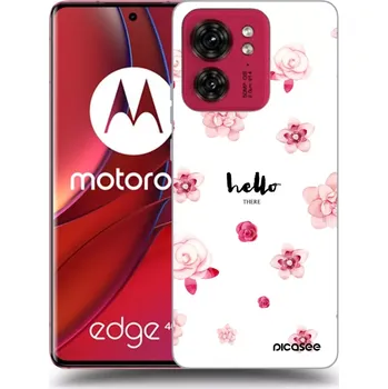 Pouzdro na mobilní telefon Picasee silikonový černý obal pro Motorola Edge 40 - Hello there