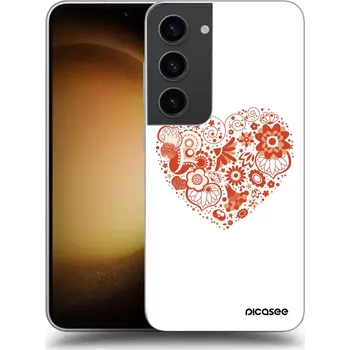 Pouzdro na mobilní telefon Picasee silikonový průhledný obal pro Samsung Galaxy S23 5G - Velké srdce