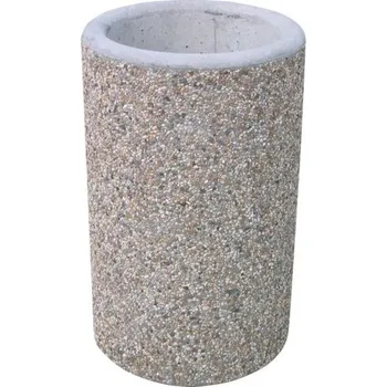 Venkovní odpadkový koš Betonový odpadkový koš z vymývaného betonu MAXI