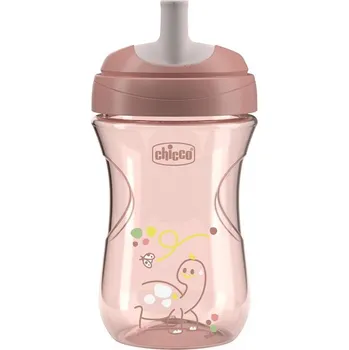 CHICCO Hrneček Advanced se slámkovým náústkem pink, 12m+