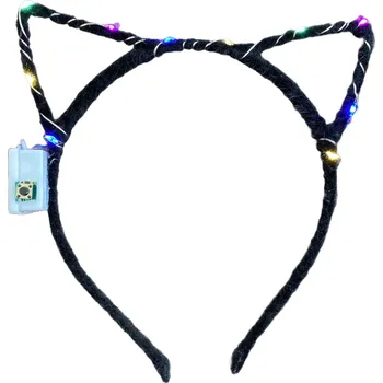 Svítící čelenka do vlasů - tvar kočičí uši