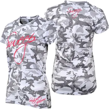 Dámské tričko SWEEP SWTS126 maskáč/růžová XS