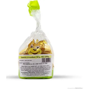 Bonbon KORÁLEK Sušenky s mandlemi bezl. 150g MEDÁNEK