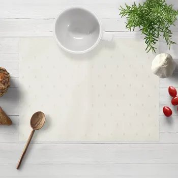 prostírání Teflonové prostírání na stůl TF-017 Obdélníčky - lesklé smetanové 30x40 cm