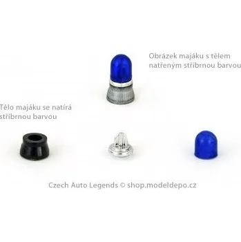 autíčko Výstražný maják "Elektra LB-3" − modrý − stavebnice − CAL 1:43