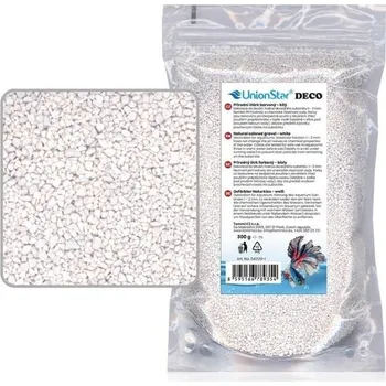 Akvaristika Betta akvarijní štěrk UNIONSTAR Deco bílý 300g