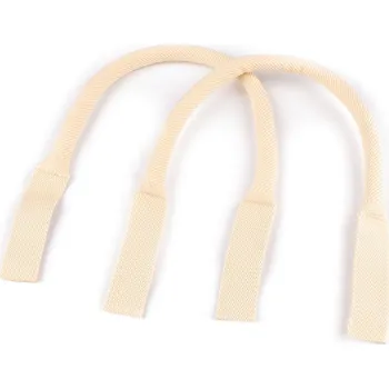 Ucha na tašky textilní - polypropylenová, malé, 2 režná světlá