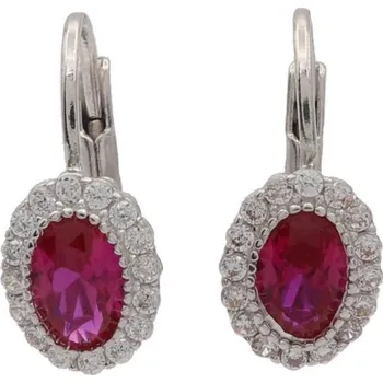 Náušnice Zlaté náušnice se zirkony z bílého zlata EPKY0055RW (585/1000) 2.15 g