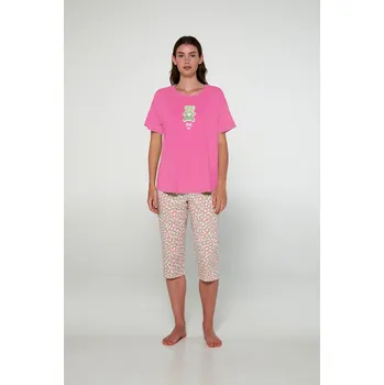 Dámské pyžamo Zelené Letní Pyžamo Vamp s Krátkými Rukávy, Zelená XL i10_P74164_1:486_2:93_