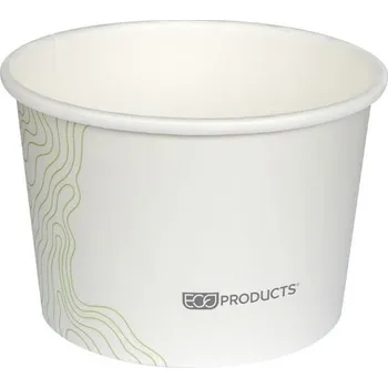 Jednorázové nádobí Miska papírová bílá s potiskem 470ml/ 25ks