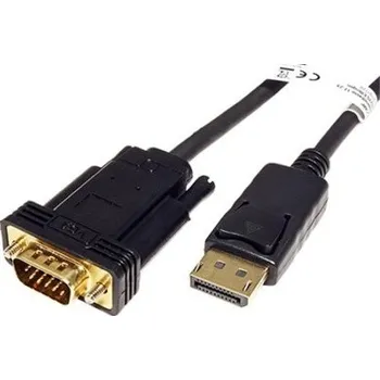 Video kabel Kabel DisplayPort - VGA, DP(M) -> MD15HD, 1m, černý