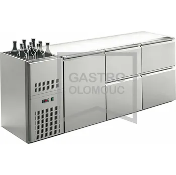 OEM international Stůl chladící barový REGS 314E (3sekce/délky 2150mm) s chlazenou vanou na nápoje Varianta: Stůl chladící barový REGS 314E (3sekce/délky 2150mm) s chlazenou vanou na nápoje