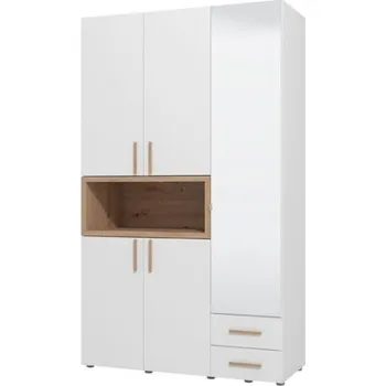 Šatní skříň Šatní skříň Dorcas - bílá, dub