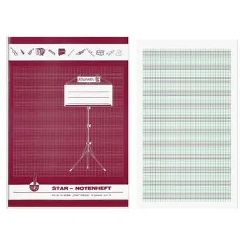 Notový sešit A4, 8 listů