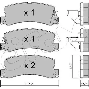 Brzdová destička Sada brzdových destiček, kotoučová brzda CIFAM 822-161-0