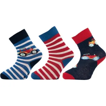 Dětské ponožky s ABS TRAKTOR NOVIA 1512 | 3 páry Velikost: 14-15 (21-23)