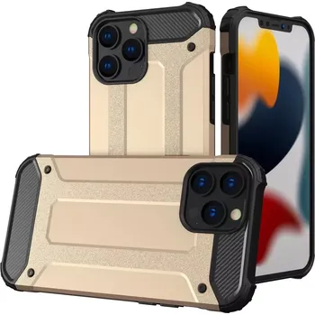 Pouzdro na mobilní telefon Hybrid Armor Case odolné pouzdro pro iPhone 13 Pro ,zlatá