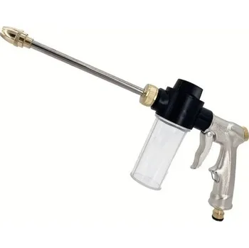 Zavlažovač Vysokotlaká mycí pistole s nádobkou na pěnu Nastavitelný proud Kovová rukojeť 36 cm Zavlažovací tryska pro auto zahradu terasu mytí oken