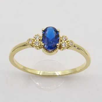 Prsten Zlatý prsten se zirkony AZ2534BL, vel. 61, 1.4 g (585/1000)