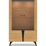 Vitrína Toscania - ML Meble Černá 95x152 cm