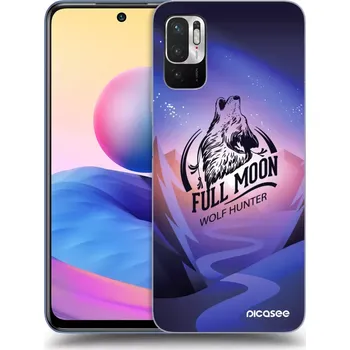 Pouzdro na mobilní telefon Picasee silikonový průhledný obal pro Xiaomi Redmi Note 10 5G - Vlk