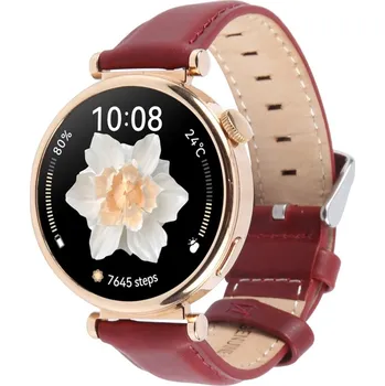 Ostatní příslušenství k chytrým hodinkám VSECHNONAMOBIL 109598 LEATHER Kožený řemínek pro Garmin Lily 2 / Lily 2 Active bordó