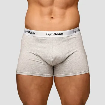 Boxerky GymBeam Pánské boxerky Essentials 3Pack šedé XXXL