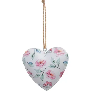 Pro Háčkování Srdce kovové malé potisk růžová