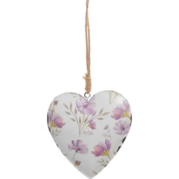 Pro Háčkování Srdce kovové velké potisk fialová