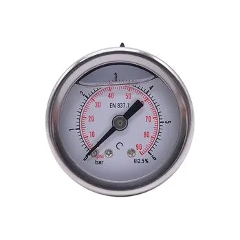 Příslušenství ke kompresoru INAIRCOM Manometr glycerinový zadní vývod 63mm G1/4" -1-0bar (Ilustrativní foto)