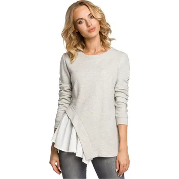 Dámská halenka Romantická asymetrická halenka Moe Mediolano Ecru, XXL i240_102622_2:XXL