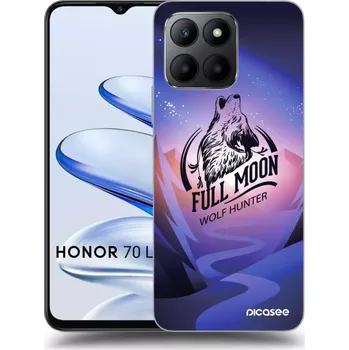 Pouzdro na mobilní telefon Picasee silikonový průhledný obal pro Honor 70 Lite - Vlk