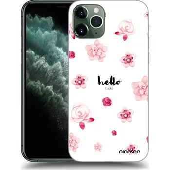 Pouzdro na mobilní telefon Picasee silikonový průhledný obal pro Apple iPhone 11 Pro Max - Hello there