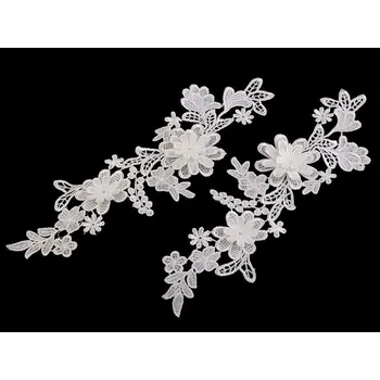 Galanterie Krajková aplikace / vsadka 3D 10x28 cm