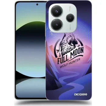 Pouzdro na mobilní telefon Picasee silikonový průhledný obal pro Xiaomi Redmi Note 14 4G - Vlk