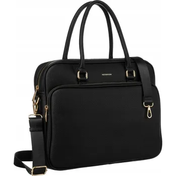 Kabelka Elegantní taška na notebook do 14 palců - Peterson Barva: Černá