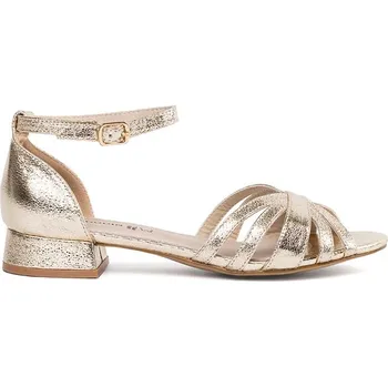 Dámské sandále Goodin Luxusní zlaté sandály dámské na nízkém podpatku 36